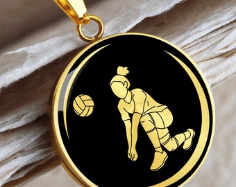 Personalized Volleyball Necklace | Volleyball Gifts for Girls, Volleyball Team Jewelry , Volleyball Coach Gift, Volleyball Player Gift