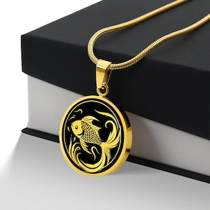 Personalized Goldfish Necklace, Goldfish Gift, Goldfish Pendant, Gold Fish Charm, Goldfish Memorial, Gold Fish Lover Gift