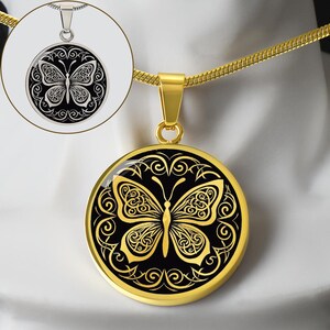 Personalized Celtic Butterfly Necklace, Butterfly Gift, Butterfly Pendant, Butterfly Jewelry, Birthday Gift For Daughter, Spirit Animal Gift