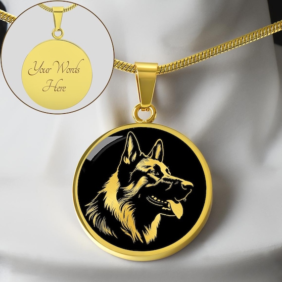 Buy Gold German Shepherd Dog Necklace Pendant Charm Gifts Shephard Animal  Jewelry Pet 10k Plated Shepard Online in India - Etsy