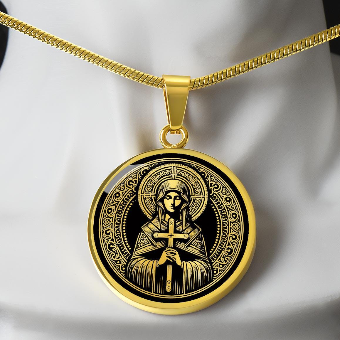 Saint Emilia Necklace, Mother of Saints, St Emilia of Caesarea, Patroness of Mothers, Baptism Gift, Confirmation Gift, First Communion Gift