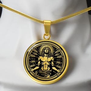 Collar de San Sebastián, Patrón de los Soldados, Arqueros y Atletas, Regalo de Comunión, Regalo de Bautismo, Regalo de Confirmación