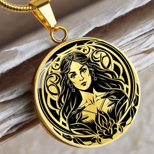Brigid Necklace, Goddess of Healers, Goddess of Childbirth, Goddess of Fire, Goddess of  Hearth, Celtic jewelry, Pagan Necklace