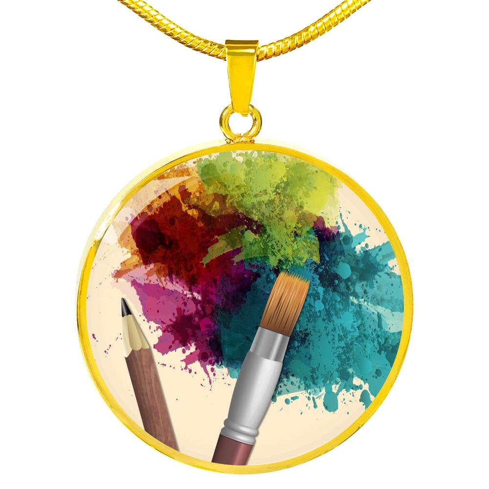 Artist Paint Brush Necklace Art Teacher Gift Gift for Etsy UK
