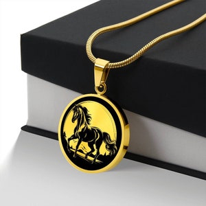 Collar de caballo personalizado, regalo de caballo, joyería de caballo, colgante de caballo, regalo conmemorativo de caballo, regalo para amantes de los caballos, regalo para granjeros, regalos ecuestres