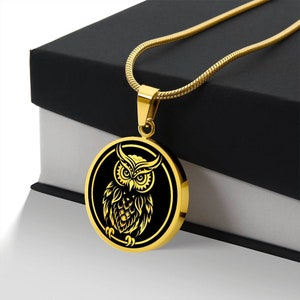 Personalized Owl Necklace, Owl Gift, Owl Pendant, Owl Jewelry, Birthday Gift For Daughter, Wildlife Jewelry, Birdwatching Gift