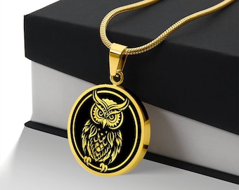 Personalisierte Eule Halskette, Eule Geschenk, Eule Anhänger, Eule Schmuck, Geburtstagsgeschenk für Tochter, Wildlife Schmuck, Birdwatching Geschenk