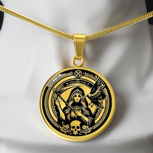 Personalized Morana Necklace, Marzanna Charm, Morana Pendant, Goddess of Death & Winter, Slavic Mythology Gift, Pagan Jewelry, Wicca Charm