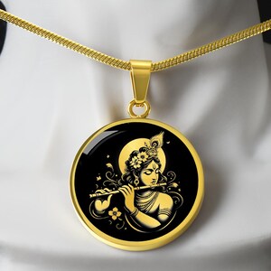 Gepersonaliseerde Lord Krishna-ketting, hindoegod van mededogen en liefde, Krishna-hanger, cadeau hindoeïstische mythologie, hindoeïsme sieraden, Krishna cadeau