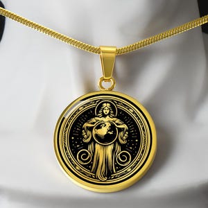 Personalized Gaia Necklace, Gaia Pendant, Goddess Of Earth, Greek Mythology Gift, Gaia Jewelry, Pagan Jewelry, Wicca Charm, Gaea Necklace