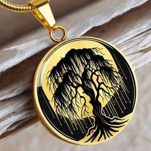 Personalized Willow Tree Necklace, Willow Tree Gift, Weeping Willow Tree Pendant, Nature Lover Gift, Friendship Gift, Tree Lover Gift