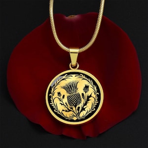 Scottish Thistle Necklace, Thistle Gift For Women, Thistle Pendant, Thistle Jewelry, Birthday Gift For Mom, Scotland Gifts, Scotland Jewelry