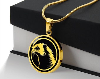 Personalized Honey Badger Necklace Honey Badger Pendant Honey Badger Gift Honey Badger Jewelry Animal Necklace Etsy