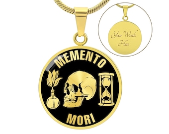 Personalized Memento Mori Necklace, Stoic Pendant, Stoicism Jewelry, Marcus Aurelius Stoic Quotes, Philosophy Pendant, Stoic Gift