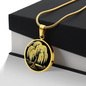 Personalized Weeping Willow Tree Necklace, Willow tree jewelry, Willow Tree Gift, Nature Lover Gift, Tree Lover Gift, Gardening Gift