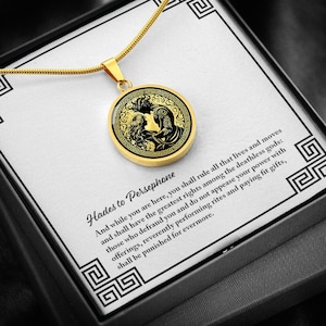 Hades & Persephone Necklace, Valentine&#39;s Gift For Her, Anniversary Gift For Wife, Romantic Gift For Girlfriend, Mythology Gift, Dark Romance