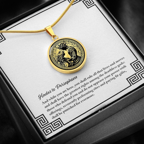 Hades & Persephone Necklace, Valentine's Gift For Her, Anniversary Gift For Wife, Romantic Gift For Girlfriend, Mythology Gift, Dark Romance