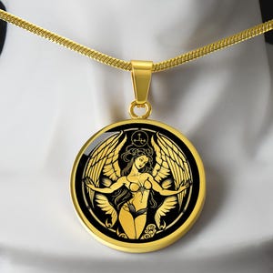 Lilith Necklace, Lilith pendant, The dark goddess, Feminist jewelry, Wicca necklace, Witch jewelry, Occult jewelry