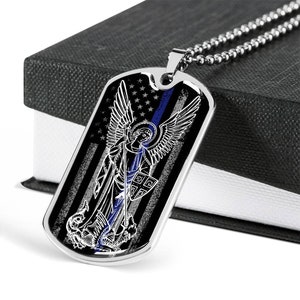 Police Officer Gifts, Law Enforcement Gifts, St Michael Necklace, Fathers Day Gift, Police Retirement Gift, Police Academy Graduation Gifts