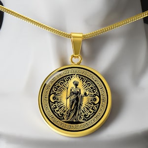 Personalized Hemera Necklace, Goddess of the Day, Hemera Pendant, Greek Mythology Gift,  Pagan Jewelry, Wicca Charm, Witch Necklace