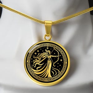 Personalized Skadi Necklace, Skadi Pendant, Norse Goddess of Winter, Skadi Jewelry, Pagan jewelry, Witch jewelry, Norse Mythology Gift