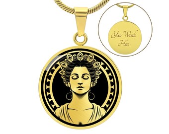 Personalized Hera Necklace, Juno, Hera Pendant, Queen Of The Gods, Goddess Of Marriage And Childbirth, Greek Mythology Gift, Roman Mythology