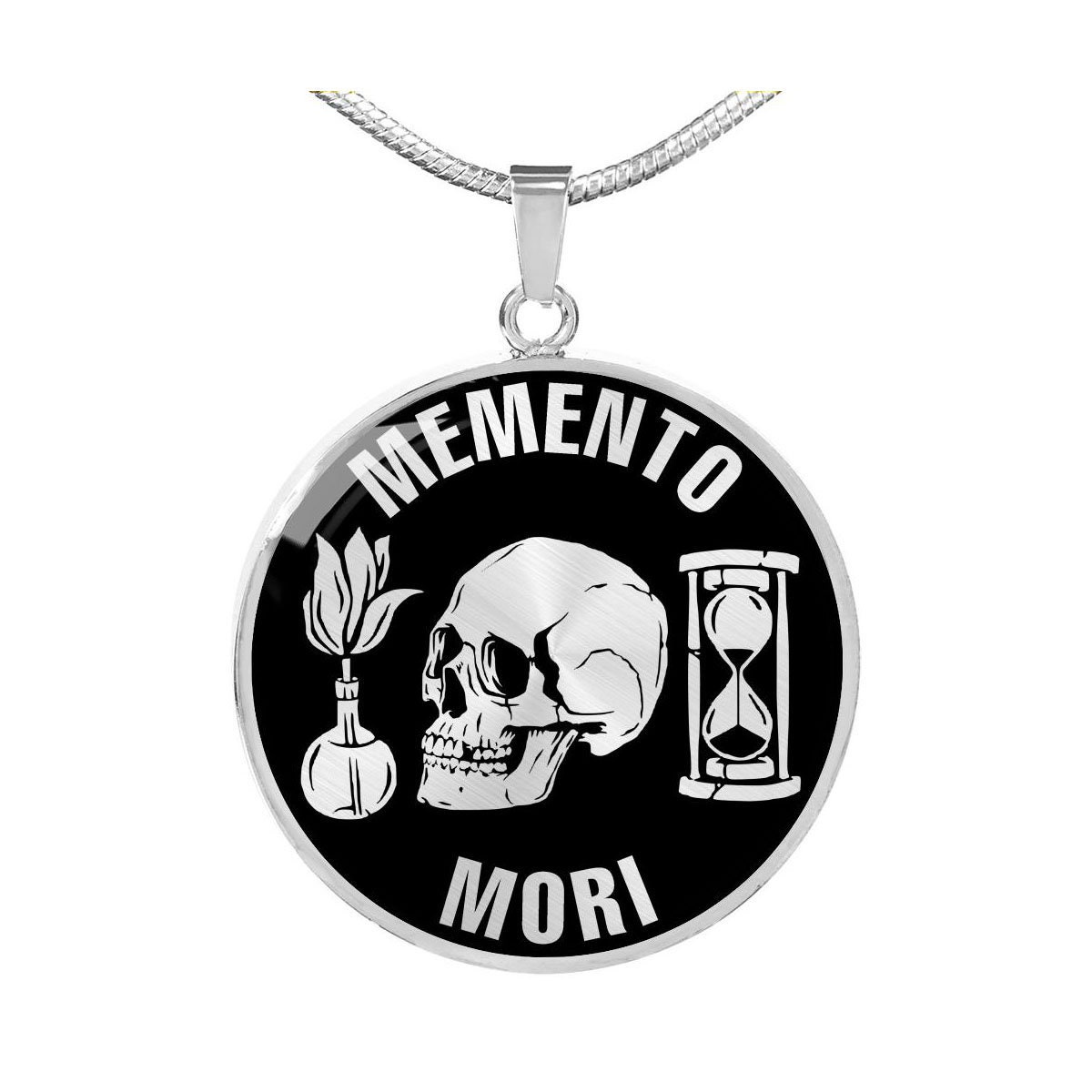 Memento Mori Necklace Memento Mori Pendant Stoic Quote | Etsy