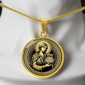 Saint Photini Necklace, The Samaritan Woman, Photine of Samaria, Saint Svetlana, Baptism Gift, Confirmation Gift, First Communion Gift