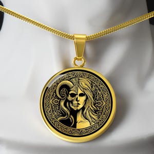 Personalized Hel Necklace, Norse Goddess of Death and the Underworld, Pagan jewelry, Witch jewelry, Norse Mythology, Viking Necklace