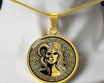 Personalized Hel Necklace, Norse Goddess of Death and the Underworld, Pagan jewelry, Witch jewelry, Norse Mythology, Viking Necklace
