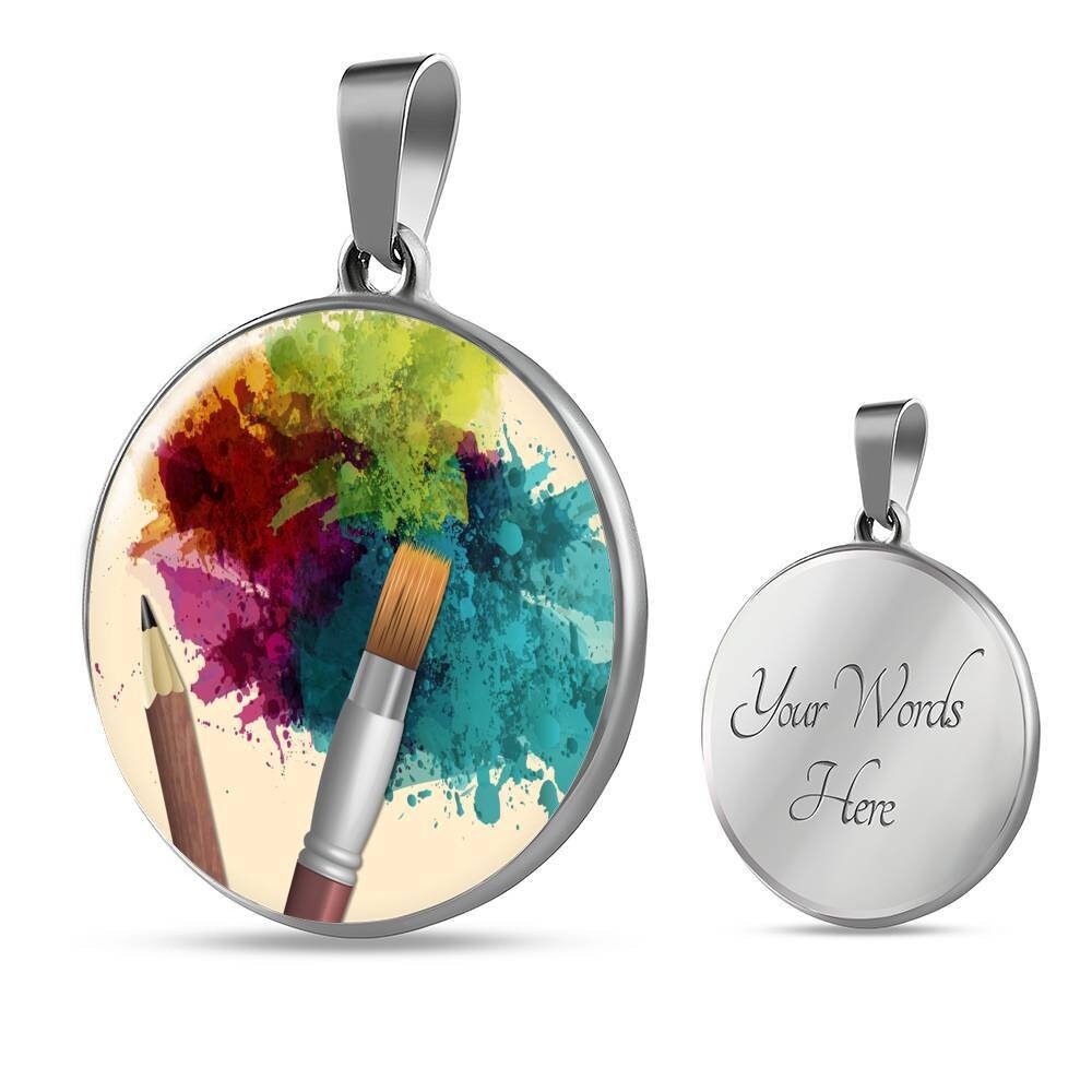 Artist Paint Brush Necklace Art Teacher Gift Gift for Etsy