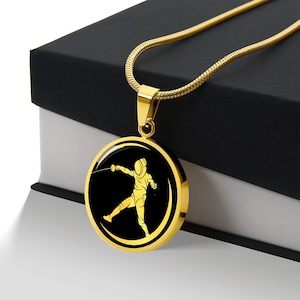 Personalized Fencing Necklace | Fencing Gifts for Women, Fencing Jewelry, Fencing Team Gifts, Fencing Coach Gift, Instructor Gift