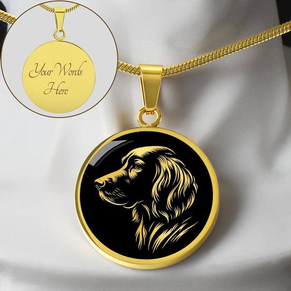 Personalized Irish Setter Necklace, Irish Setter Pendant, Dog Mom Gift, Irish Setter Lover Gift, Dog Owner Gift, Dog Memorial Gift