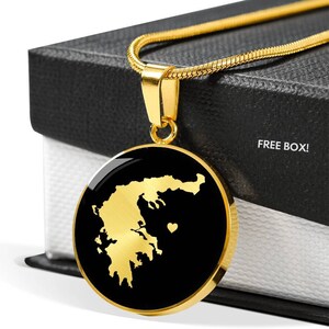 Personalisierte Griechenland Halskette, Griechenland Geschenk, Griechenland Anhänger, Griechenland Schmuck, Griechenland Charme, Landkette