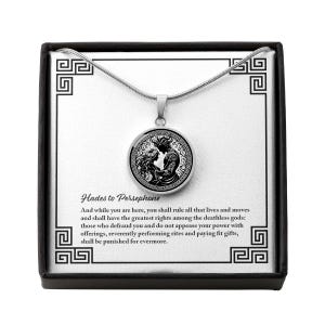 Hades & Persephone Necklace, Valentine's Gift For Her, Anniversary Gift For Wife, Romantic Gift For Girlfriend, Mythology Gift, Dark Romance Stainless Steel