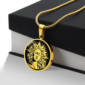 Personalized Sol Necklace, Sól Necklace, Sunna Pendant, Norse Sun Goddess, Viking jewelry, Asatru jewelry, Norse Mythology, Viking Necklace