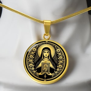 Saint Faustina Necklace, St Faustina Kowalska Patron Saint of Divine Mercy, Baptism Gift, Confirmation Gift, First Communion Gift