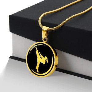 Personalized Karate Necklace | Karate Gift for girls, Karate Jewelry, Karate Pendant, Martial Arts Gift, Sensei Gift, Instructor Gift