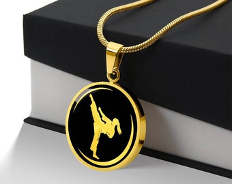 Personalized Karate Necklace | Karate Gift for girls, Karate Jewelry, Karate Pendant, Martial Arts Gift, Sensei Gift, Instructor Gift