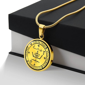Siegel der Erzengel-Michael-Halskette, die wie Gott ist, Siegel von Erzengel-Michael-Anhänger, Schutzengelkette, Schutztalisman, Michael-Charm