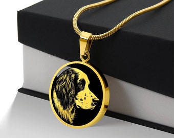 Personalisierter Englisch Setter Halskette, Englisch Setter Anhänger, Hund Mama Geschenk, Englisch Setter Liebhaber Geschenk, Hund Besitzer Geschenk, Hund Erinnerungsgeschenk