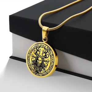 Cernunnos Necklace, The Horned God Necklace , Wild God Of The Forest, Celtic Jewelry, Neopagan Pendant, Celtic God of fertility