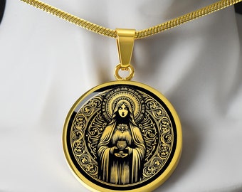 Saint Mary Magdalene Necklace, Saint Mary Magdalene Pendant, Patron Saint of Repentant Sinners, Baptism Gift, Confirmation Gift