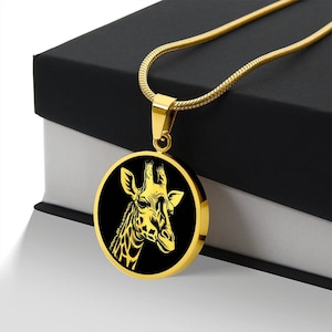 Personalized Giraffe Necklace, Giraffe Gift, Giraffe Pendant, Giraffe Jewelry, Birthday Gift For Daughter, Nature Necklace Gift for Her