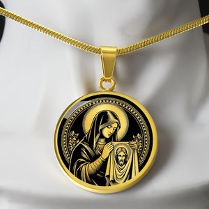 Saint Veronica Necklace, St Veronica Patron Saint of Photographers and Laundry Workers, Communion Gift, Baptism Gift, Confirmation Gift