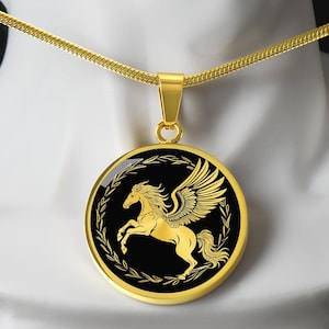 Personalized Pegasus Necklace, Pegasus Pendant, Pegasus Gift, Greek Mythology Gift, Flying Horse Necklace, Winged Horse Pendant
