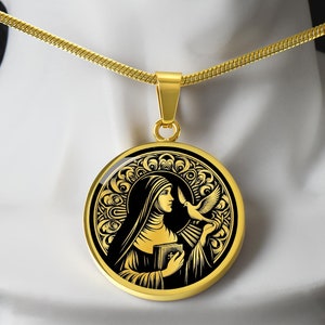 Saint Teresa Necklace, St Teresa of Avila Patron Saint of Headaches & Illness, Communion Gift, Baptism Gift, Confirmation Gift