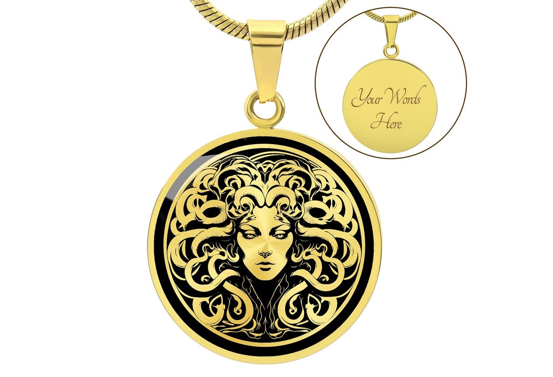 Personalized Medusa Necklace, Medusa Pendant, Necklace, Greek