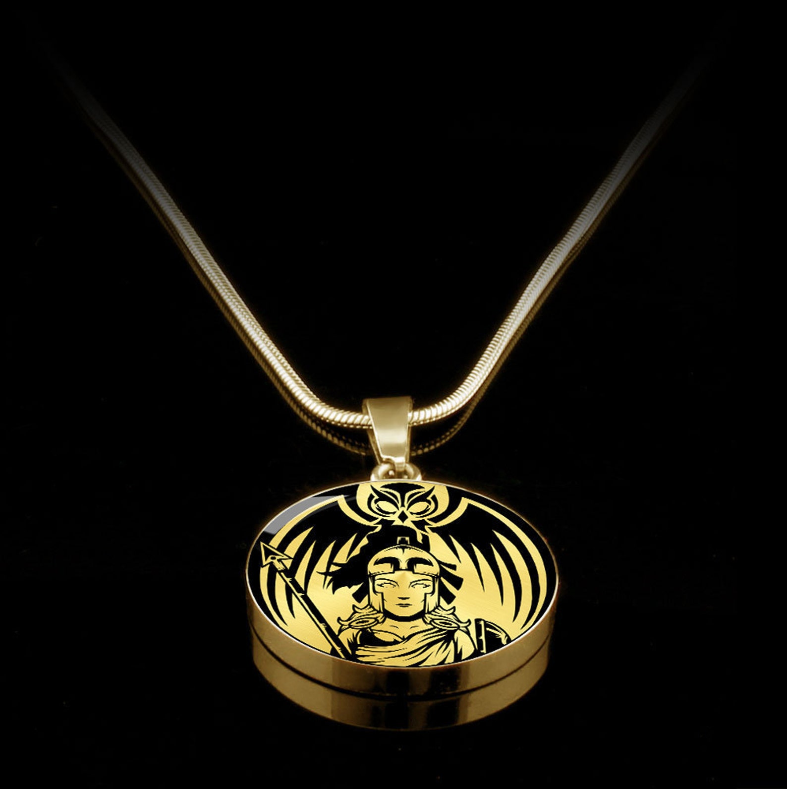 Athena Necklace Athena Pendant Athena Goddess Goddess of - Etsy