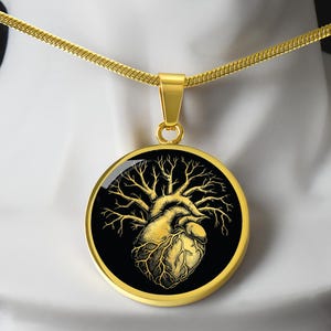 Personalized Anatomical Heart Necklace, Beating Heart Pendant, Gift for Medical Staff, Cardiologist Gift, Medical Student Gift
